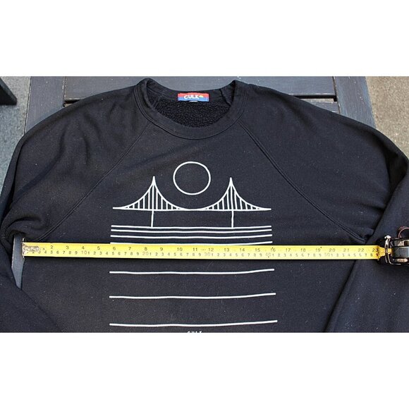 Culk - "Minimal Bridge" Unisex Crewneck Sweatshirt in Black, Large or XL - Picture 4 of 8